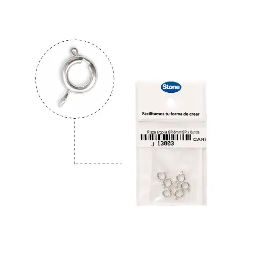 [13803] Riaza argolla SR-6mm/SP x 6unds