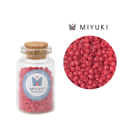 Miyuki drop beads 3.4mm DP0408 opaco rojo x 25g