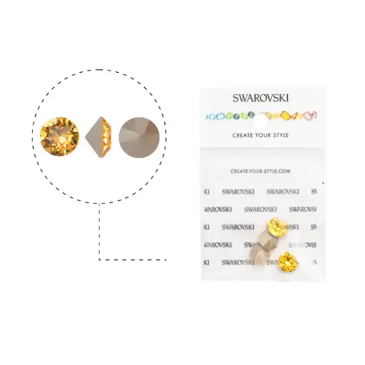 [05125] 1088 swarovski chaton light topaz F SS39 x 4unds