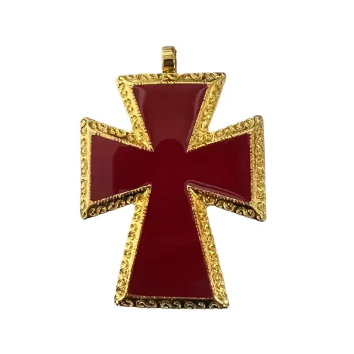 [04252] Cruz CR-091 con resina roja 49x69mm/GP x und