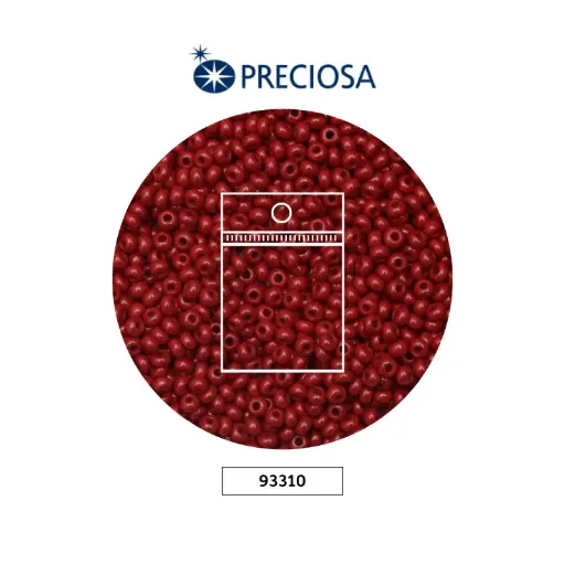 [23009] Mostacilla checa preciosa 10/0 2mm 93310 OP vinotinto x 50g