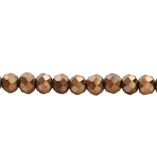[13451] Murano rondela facetada 3mm bronze 129 x 110unds