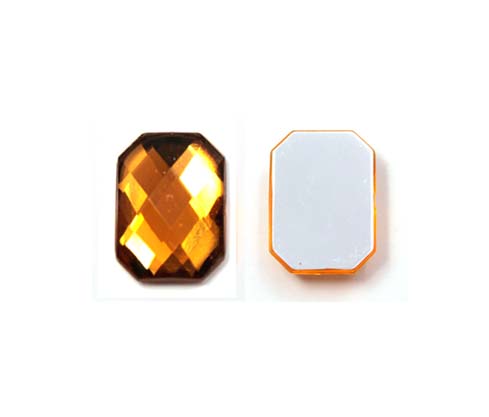 [28628] Acrilico K1037 octagon plano 10x12mm ligth smoked topaz 12 x und