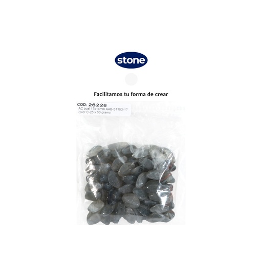 [26228] Acrilico oval 17x14mm AAB-51153-17 color C-25 x 50 gramo
