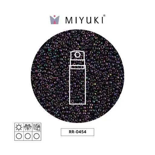 [25515] Mostacilla Miyuki rocalla 15/0 RR0454 metalizado oscuro plum AB x 10g