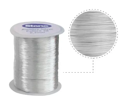 [14872] Hilo silver stone N.28 0.30mm x Kg (1.890m aprox)