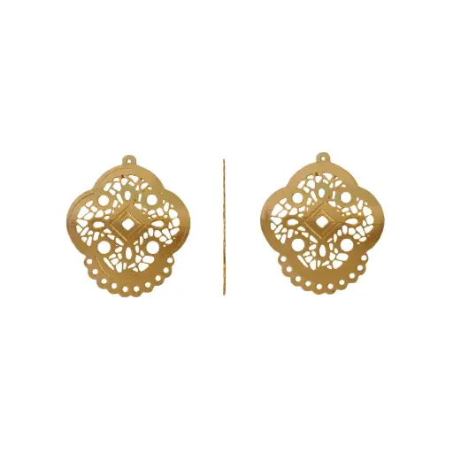 [27544] Dije flor filigran ref 2506 # 11 42x35mm/Golfi x u