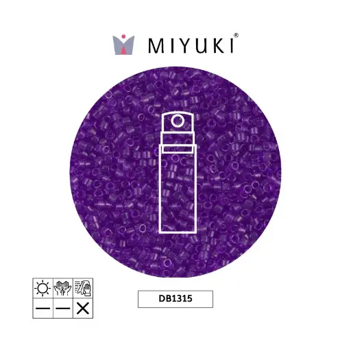 [32684] Miyuki delica 11/0 DB1315 transparente morado x 10g