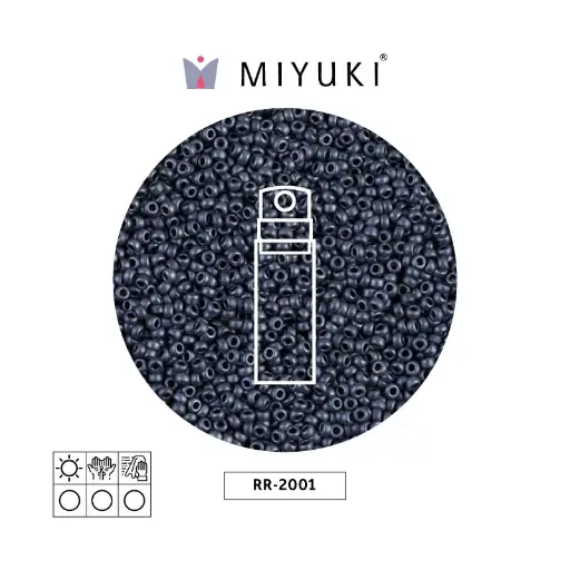[32135] Mostacilla Miyuki rocalla 15/0 RR2001 mate gunmetal x 10g