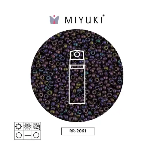 [32093] Mostacilla Miyuki rocalla 11/0 RR2061 mate metalizado plum esmerald AB x 10g