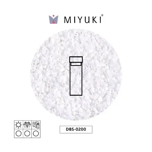 [00669] Miyuki delica 15/0 DBS0200 opaco tiza blanco x 2G