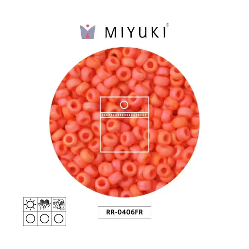 [26041] Mostacilla Miyuki rocalla 11/0 RR0406FR mate opaco naranja AB x 25g