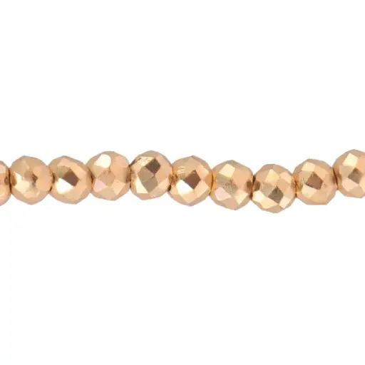 [16063] Murano redondo facetado 2mm bronce x 188 unds