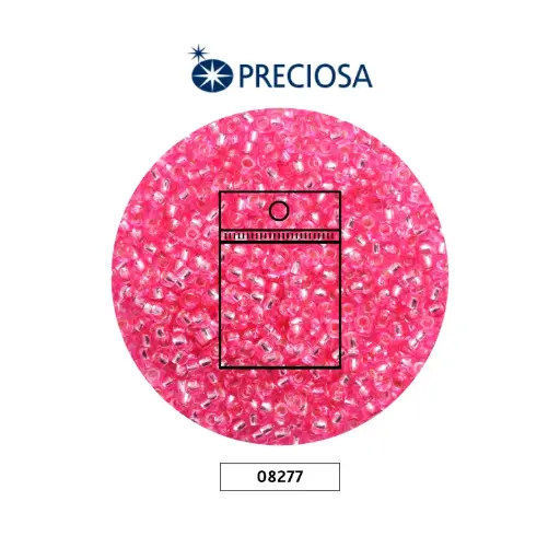 [28557] Mostacilla checa preciosa 10/0 2mm 08277 LP fucsia x 50g