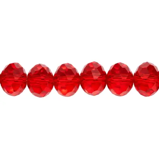 [02567] Murano rondela facetada 8mm light siam 37-1 x 68unds