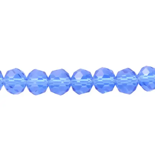 [15543] Murano rondela facetada 6mm capri blue 5 x 82unds