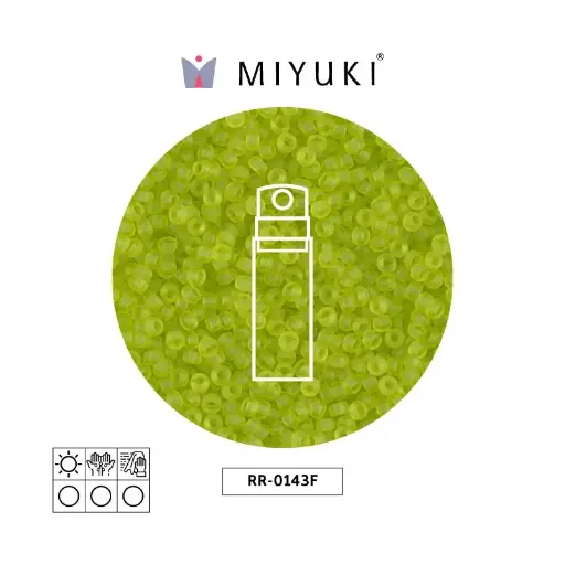 [31569] Mostacilla Miyuki rocalla 11/0 RR0143F mate transparente verde chartreuse x 10g