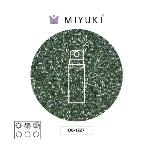 [29895] Miyuki delica 11/0 DB1227 transparente verde lusterr x 10g
