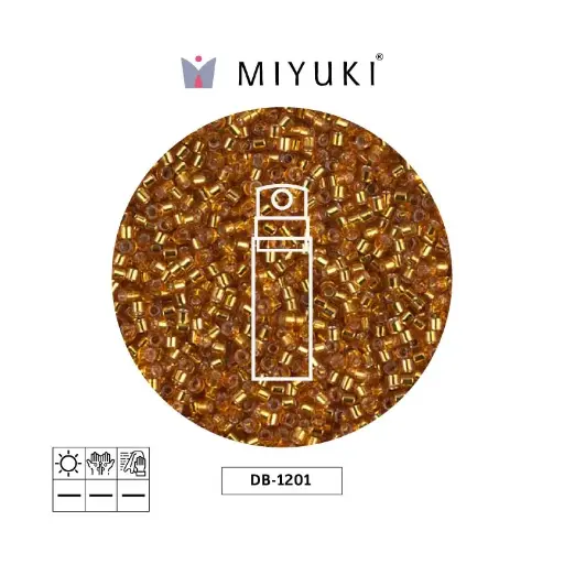 [30375] Miyuki delica 11/0 DB1201 plateado forrado marigold x 10g