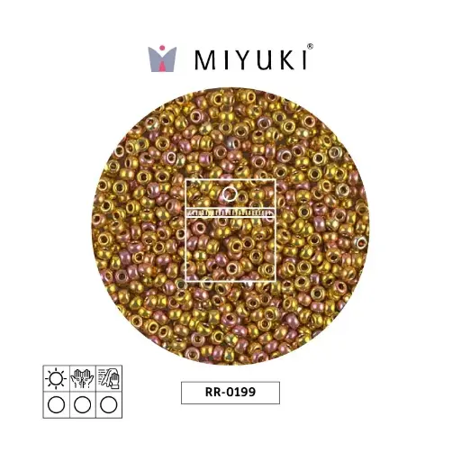 [10581] Mostacilla Miyuki rocalla 11/0 RR0199 24kt dorado AB x 25g