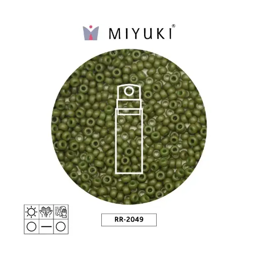 [32092] Mostacilla Miyuki rocalla 11/0 RR2049 opaco mate verde x 10g