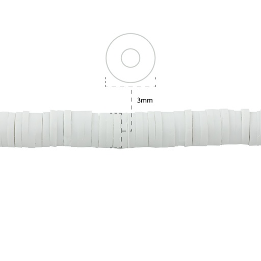Sarta fimo disco 3mm 032 gris claro x 39cm