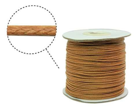 [15411] Cordon vibora 1mm 190 cafe claro x rollo 160m