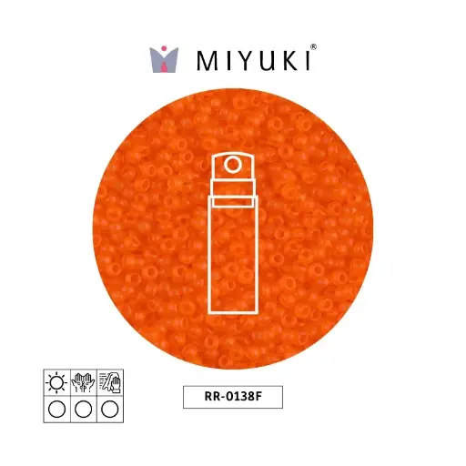 [31428] Mostacilla Miyuki rocalla 11/0 RR0138F mate transparente naranja x 10g