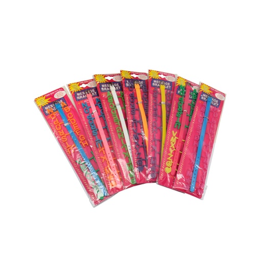 [25648] Pulsera letras mix colores abc x und