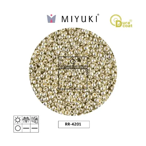 [24954] Mostacilla Miyuki rocalla 11/0 RR4201 galvanizado plateado x 25g