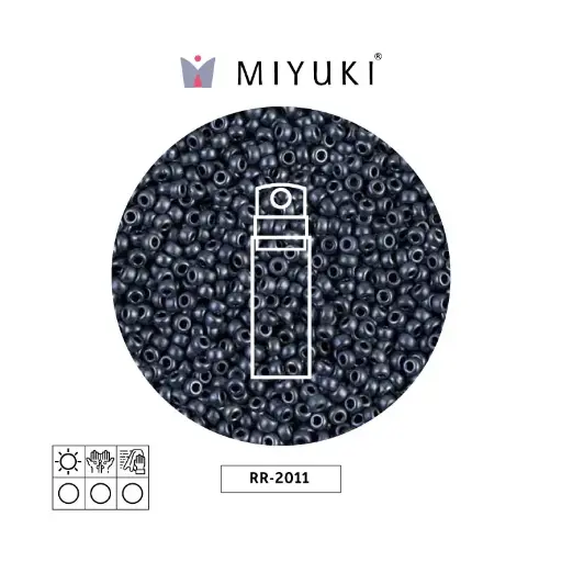 [32091] Mostacilla Miyuki rocalla 11/0 RR2011 mate metalizado gunmetal x 10g