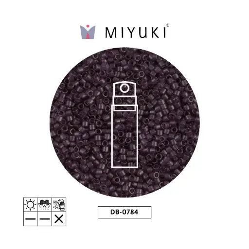 [32665] Miyuki delica 11/0 DB0784 mate transparente oscuro smoky amet x 10g