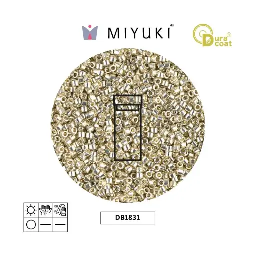Miyuki delica 11/0 DB1831 plateado galvanizado x 3g