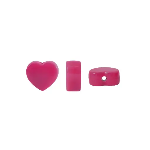 Acrílico 2728 corazón 13x14 mm Fucsia 31 x 50g (Aprox 50und)
