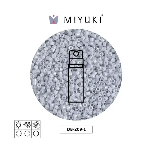 [32694] Miyuki delica 11/0 DB0209-1 opaco claro gris lusterr x 10g