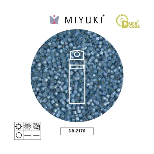 [12726] Miyuki delica 11/0 DB2176 duracoat azul satinado x 10gr