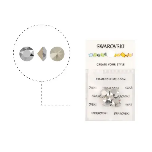 [29663] 1088 swarovski chaton crystal ligth chrome F SS39 x 4unds