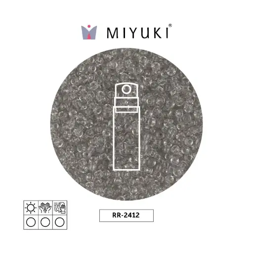 [30517] Mostacilla Miyuki rocalla 11/0 RR2412 transparente taupe x 10g