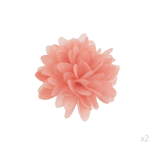 [23111] Flor organza 4-4.5cm N.79 living coral x par