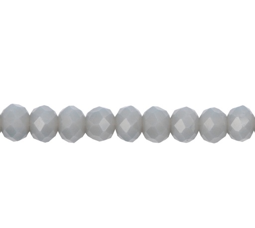 [24332] Murano rondela facetada 3mm light grey mate 55AB x 110unds