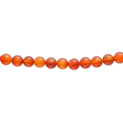 [25696] Sarta agata redonda lisa 12mm cornaline x 33 unds