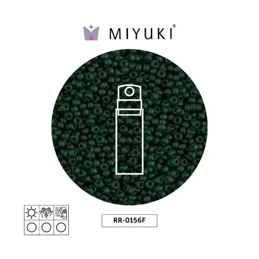[23963] Mostacilla Miyuki rocalla 11/0 RR0156F mate transparente oscuro esmerald x 10g