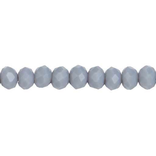 [25797] Murano rondela facetada 3mm light gray mate 55 x 110unds