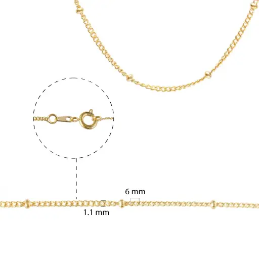 [20876] Cadena golfi bola 135S/1.1x1.5mm/42cm x und