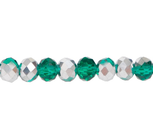 [11834] Murano rondela facetada 6mm emerald 20AB x 82und