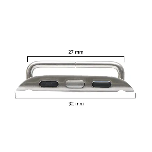 [18247] Conector pulso acero iwatch SE plateado 32mm-27mm x 2 unds