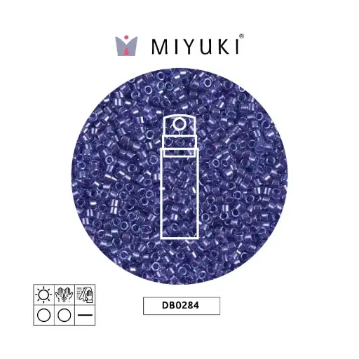 Miyuki delica 11/0 DB0284 sparkling morado forrado azul lusterr x 10g