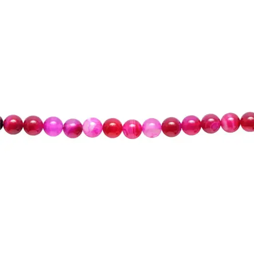 [27190] Sarta agata redonda lisa fucshia 10mm x38und