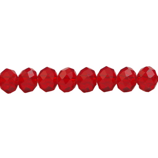 [22086] Murano rondela facetada 4mm light siam 28 x 110unds