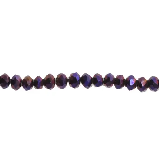 [27498] Murano rondela facetada 2mm vitrail light 135 x 160unds
